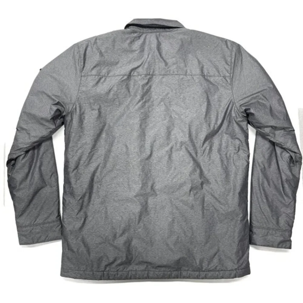 The North Face Lefferts Shacket Shirt Jacket Mens Medium Snap Button Gray Hiking